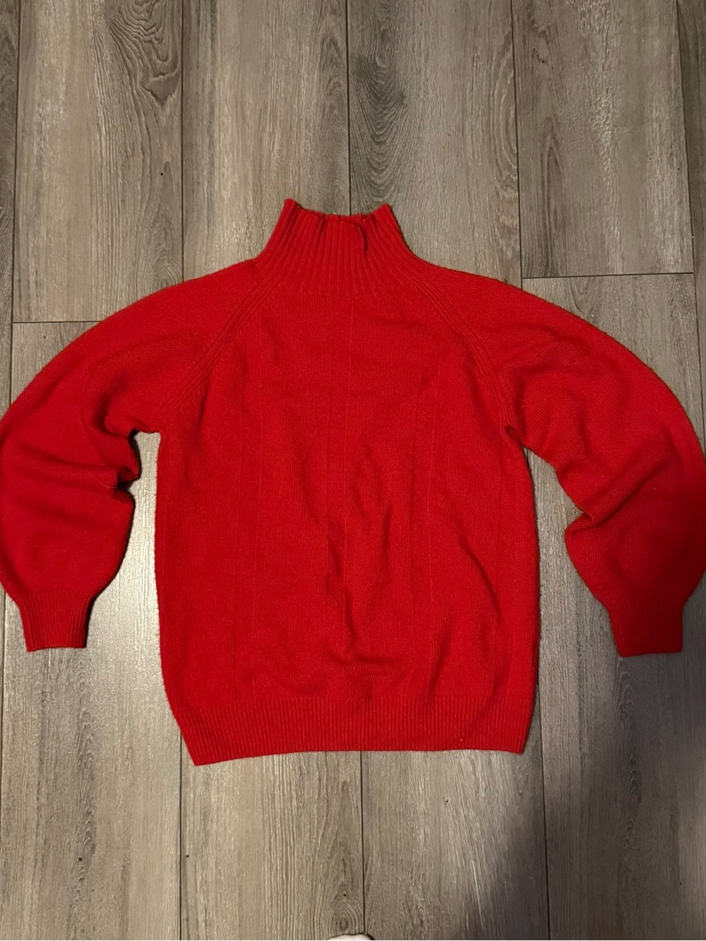 Red turtleneck